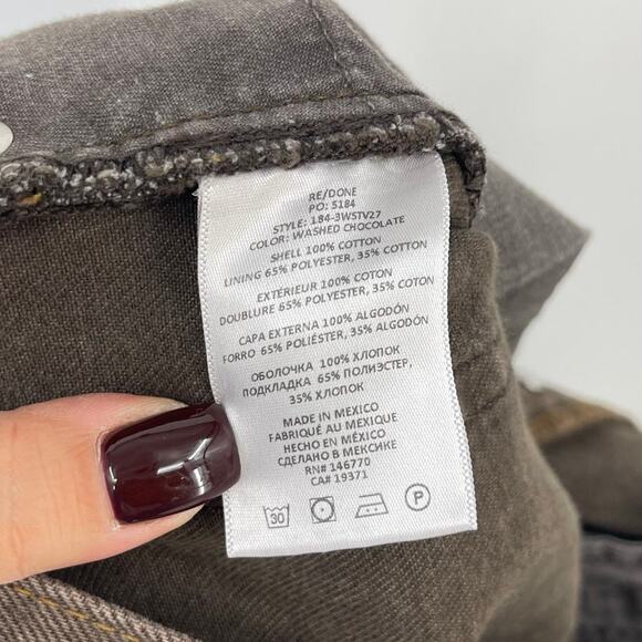 RE/DONE | 70's Stovepipe Jeans Washed Chocolate Brown Denim 25 - Picture 15 of 16